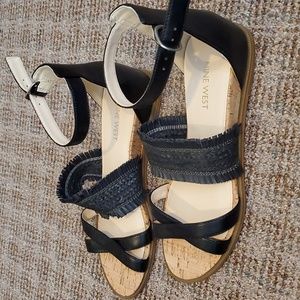 Nine West Vernell flat ankle strap sandals